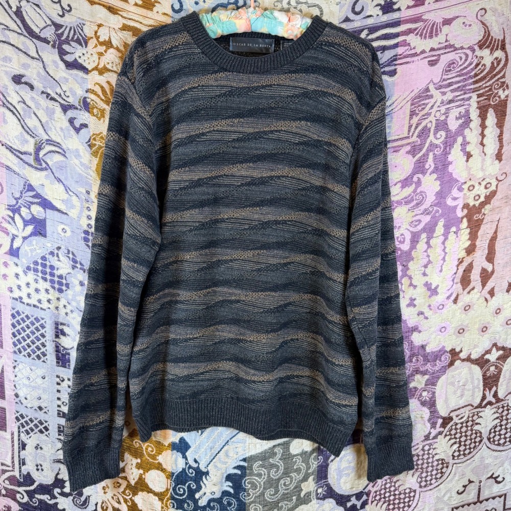 90s Kurt Cobain Indie Grunge Oversized Crew Neck Sweater Men's M